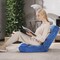 Costway Adjustable 14-Position Floor Chair Folding Lazy Gaming Sofa Chair Cushioned New Blue/Green/Light Pink/Purple/Black/Coffee/Tan/Pink/Gray